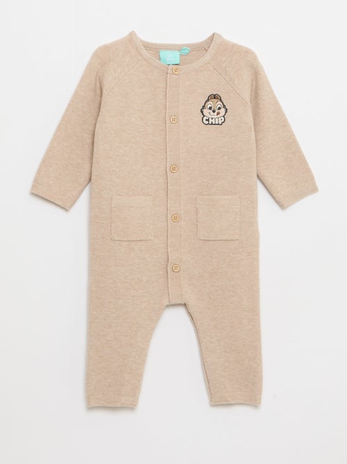 Combinaison longue en maille tricot 'Tic & Tac' 'Disney' - Kiabi