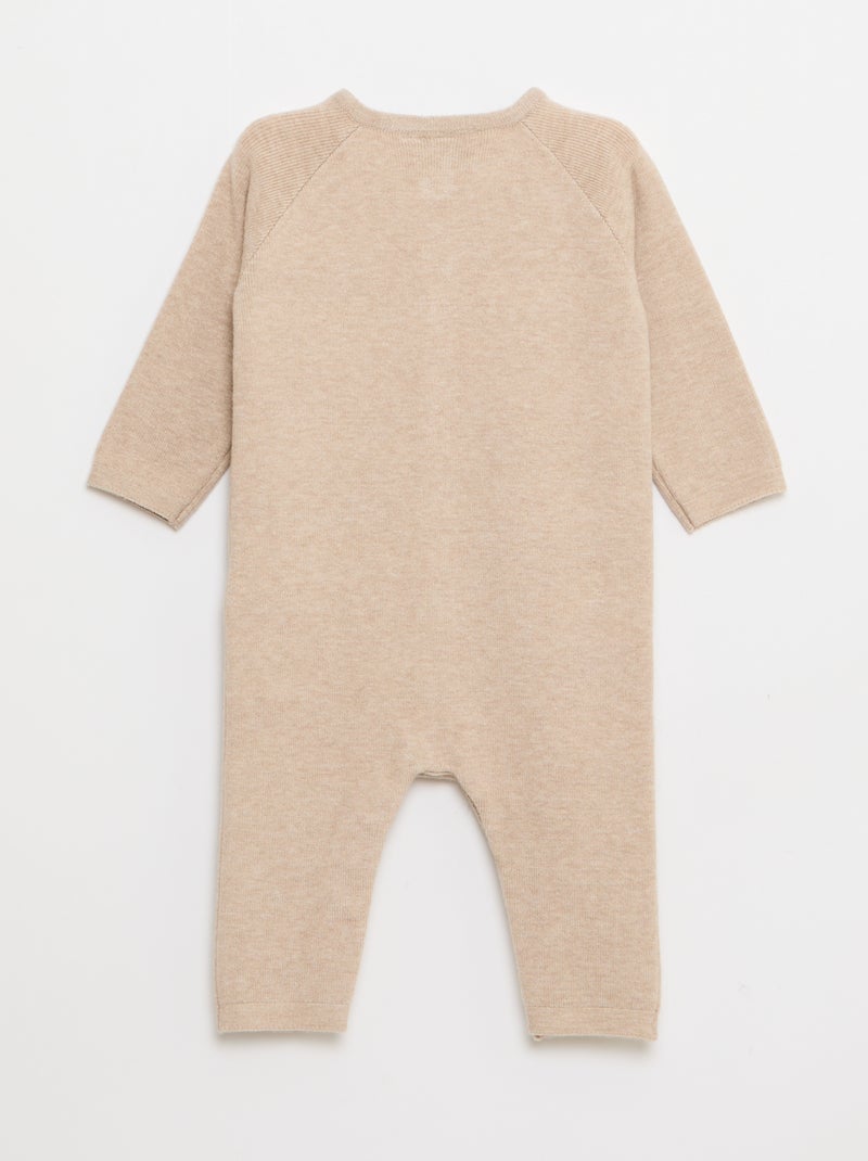 Combinaison longue en maille tricot 'Tic & Tac' 'Disney' Marron - Kiabi