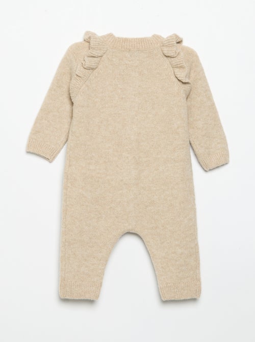 Combinaison longue en tricot avec cœurs - Kiabi