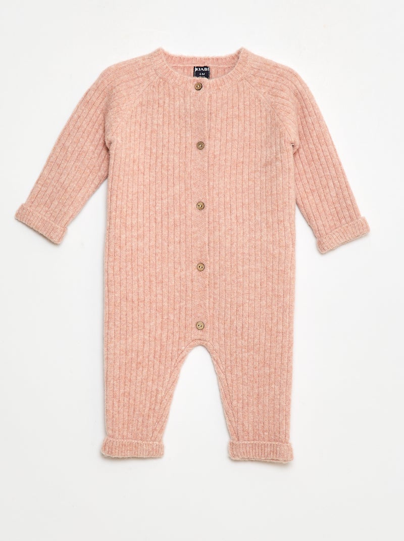 Combinaison longue en tricot Rose - Kiabi
