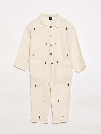 Combinaison motif all-over en coton