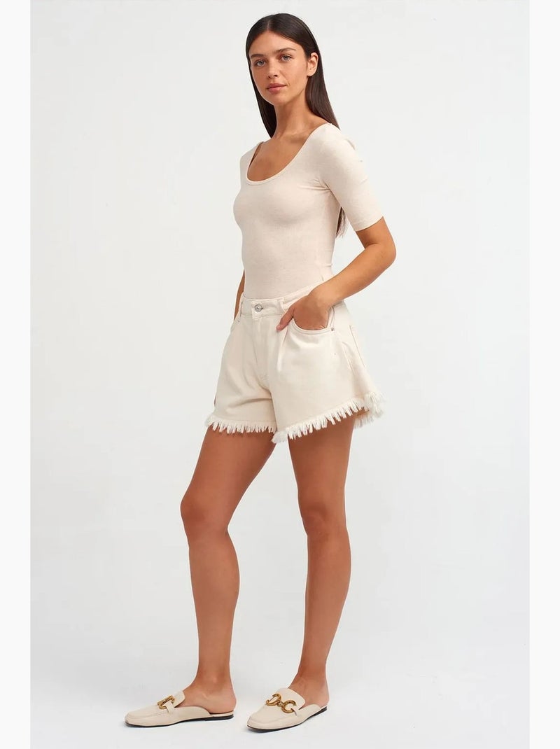 Combinaison moulante en coton dilvin Beige naturel - Kiabi