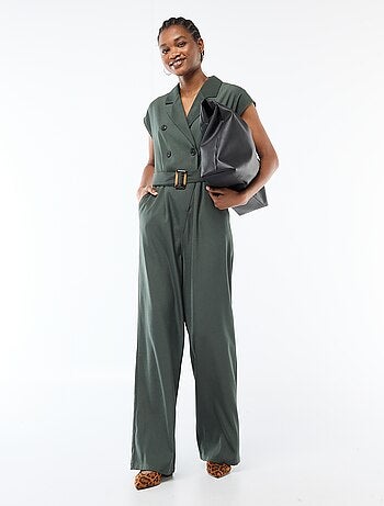 Combinaison pantalon avec ceinture à la taille