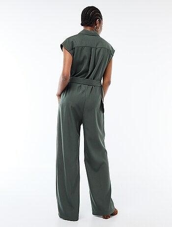 Combinaison pantalon avec ceinture à la taille