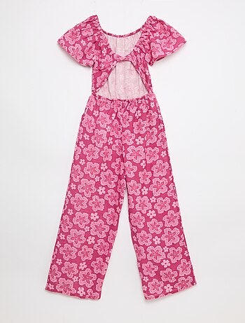 Combinaison pantalon large à manches courtes