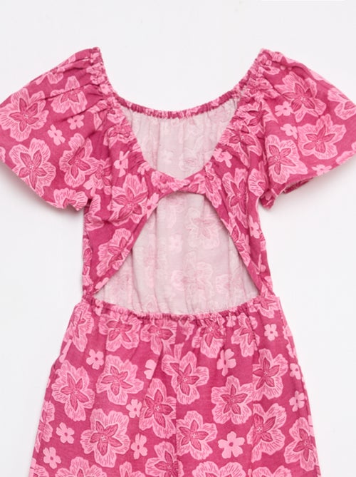 Combinaison pantalon large à manches courtes - Kiabi