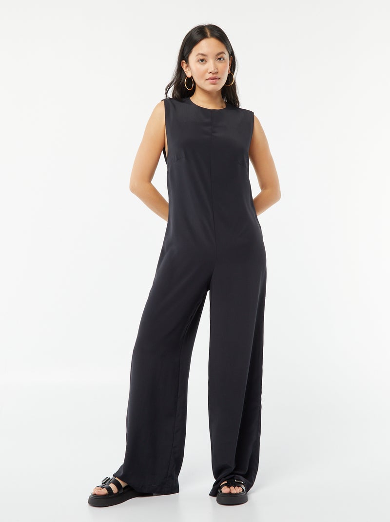 Combinaison pantalon sans manches noir - Kiabi
