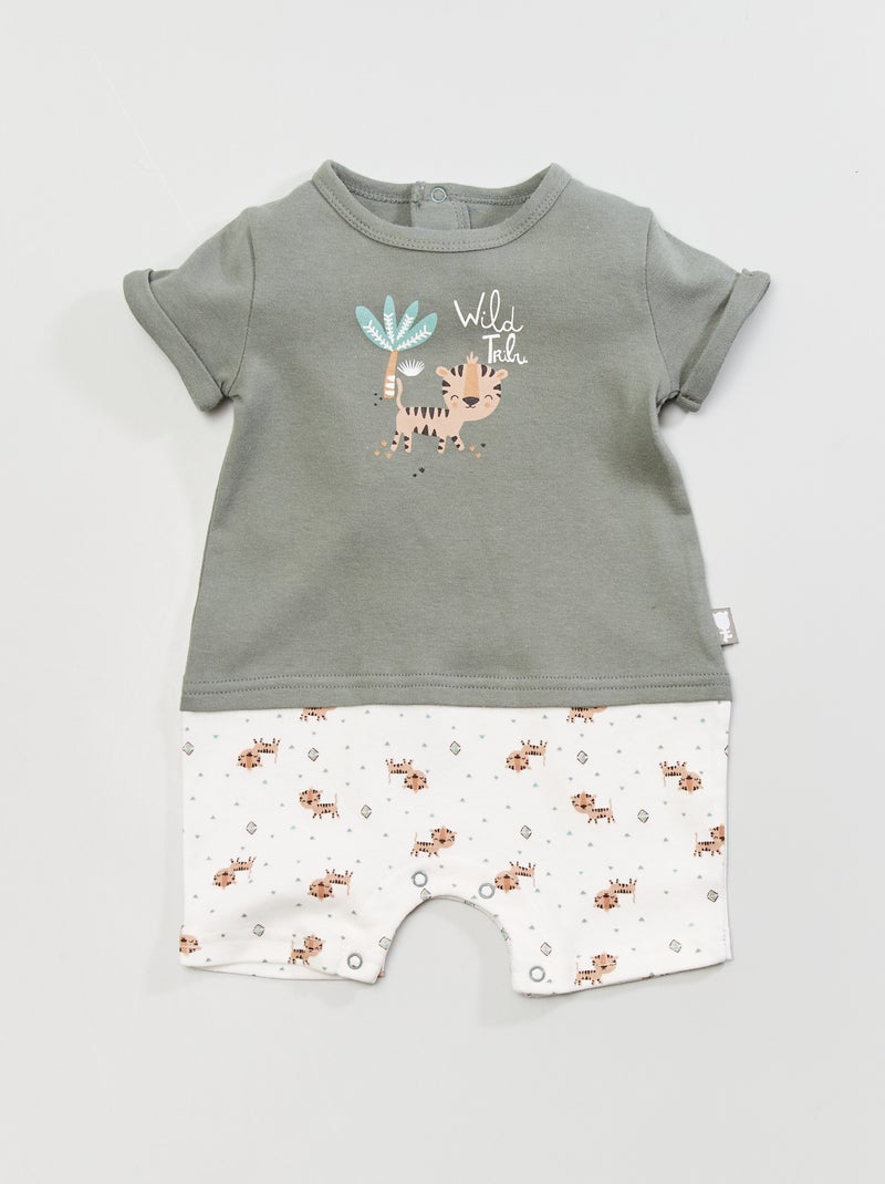 Combinaison 'Petit Béguin' Kaki/beige - Kiabi