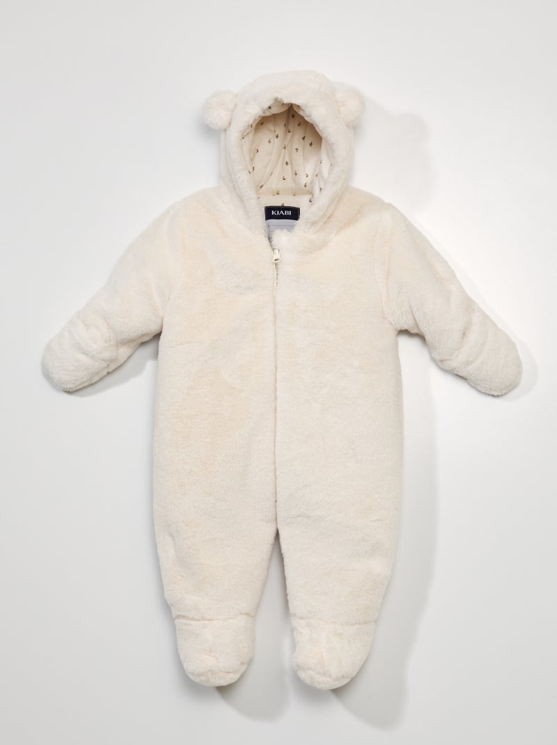 Combinaison pilote en maille doudou Beige - Kiabi