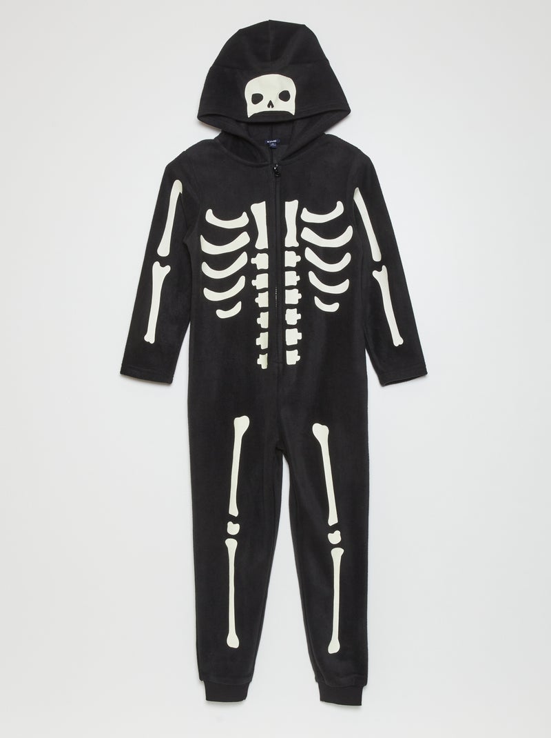 Combinaison polaire - Halloween Noir - Kiabi