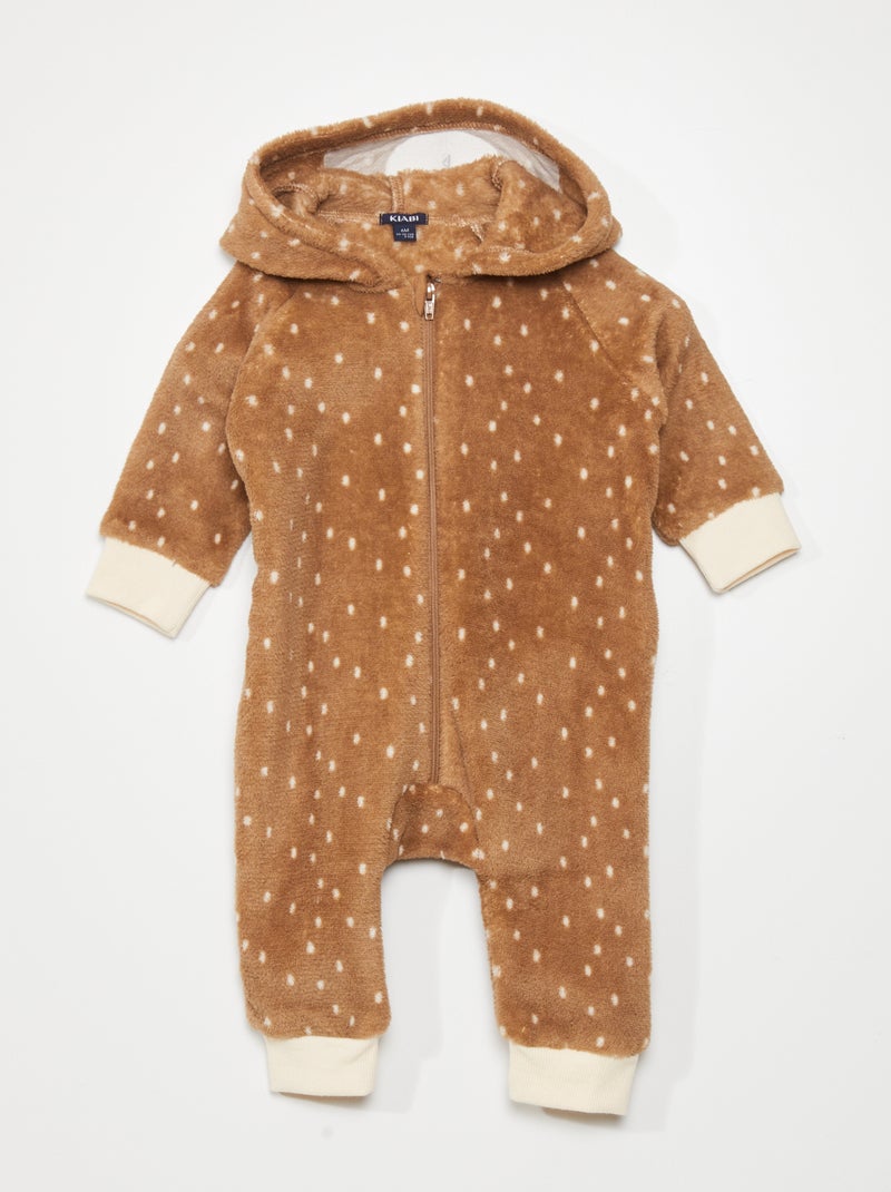 Combinaison polaire 'animal' Marron - Kiabi
