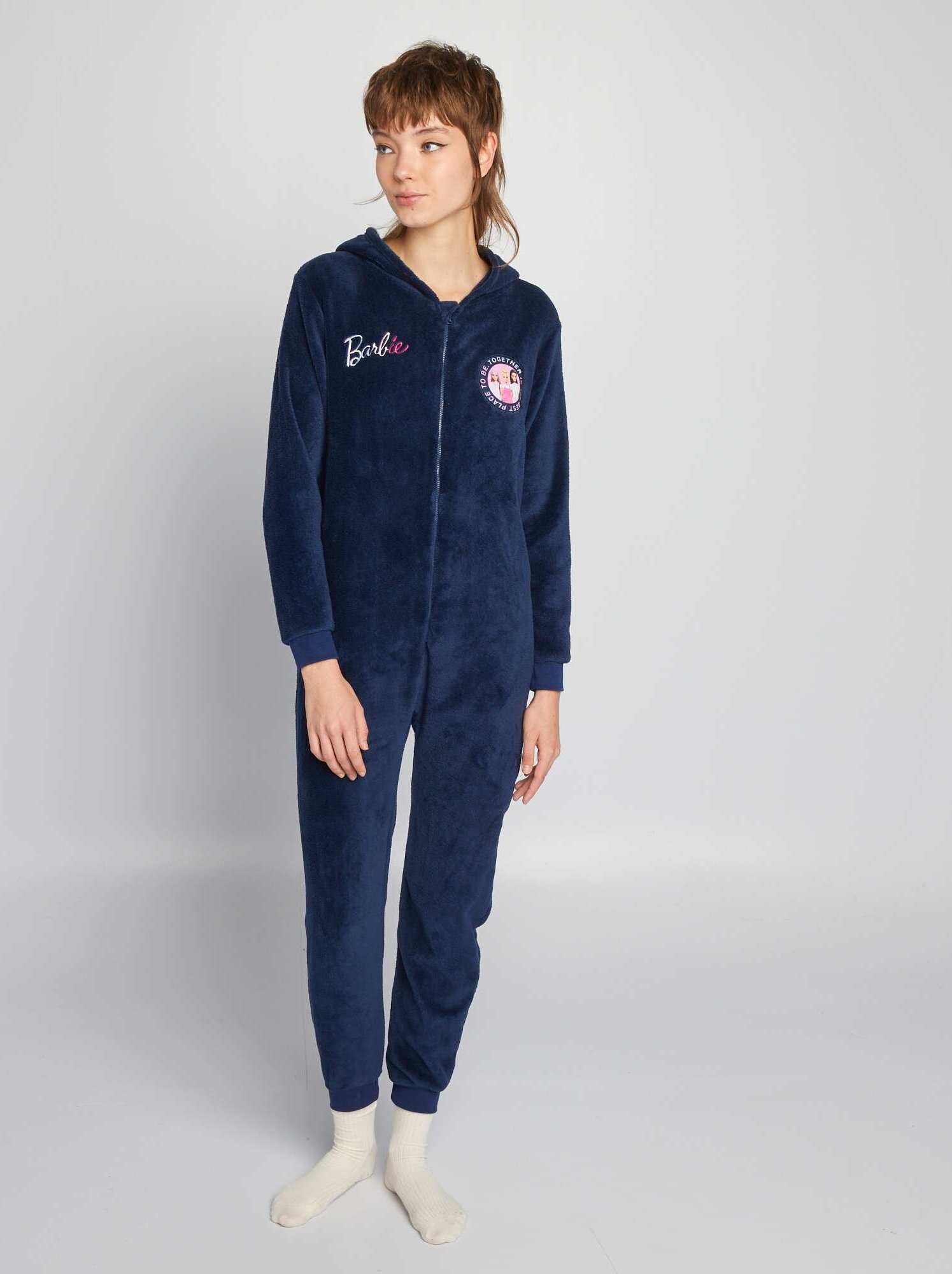 Pyjama Combinaison Polaire Bleu Femme - Marque PYCHA Bombe - Taille XL - Neuf Avec Étiquettes