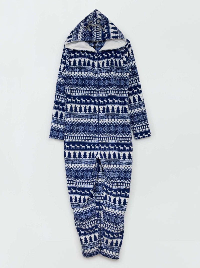 Combinaison pyjama polaire Bleu - Kiabi