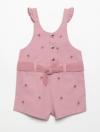 Combinaison short avec broderies