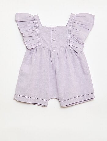 Combinaison short avec manches volantées