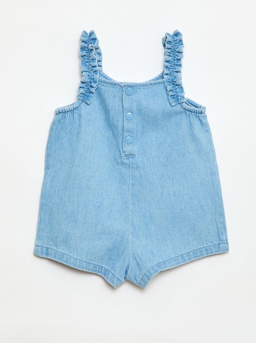 Combinaison short en denim - Kiabi