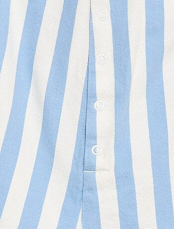 Combinaison short en twill à bretelles