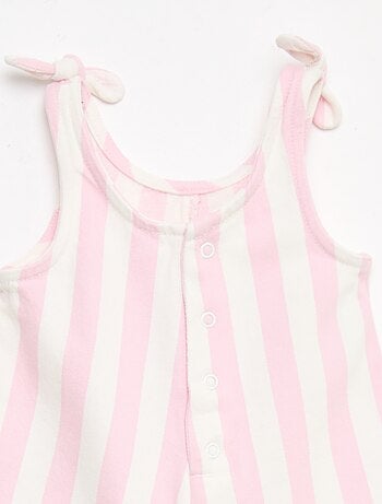 Combinaison short en twill à bretelles