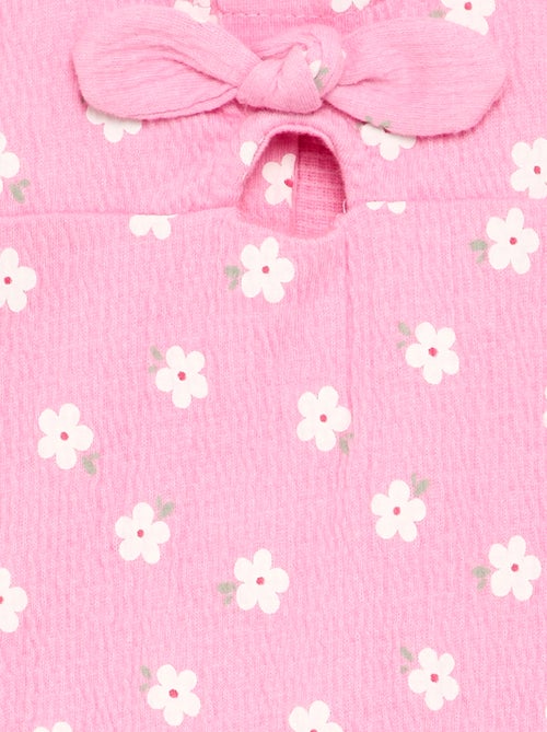 Combinaison short imprimée en maille froissée - Kiabi