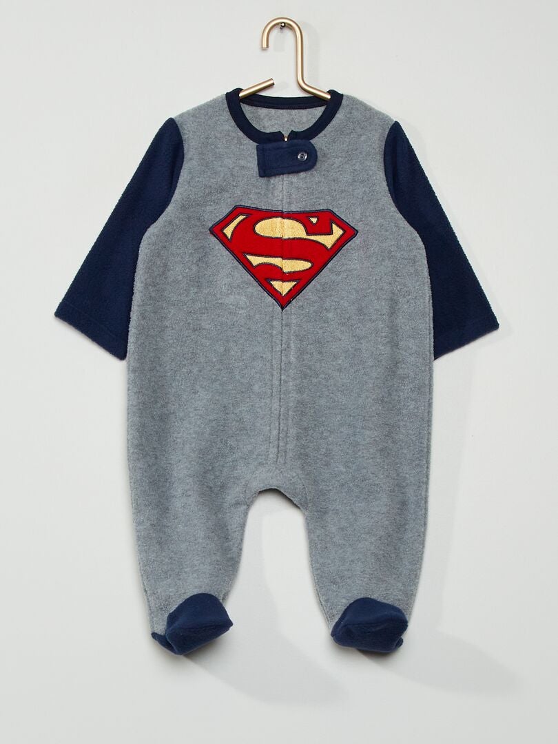 Combinaison surpyjama 'Superman' gris chiné - Kiabi