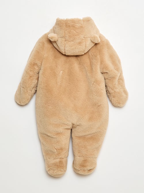 Combipilote à capuche effet pelucheux - Kiabi