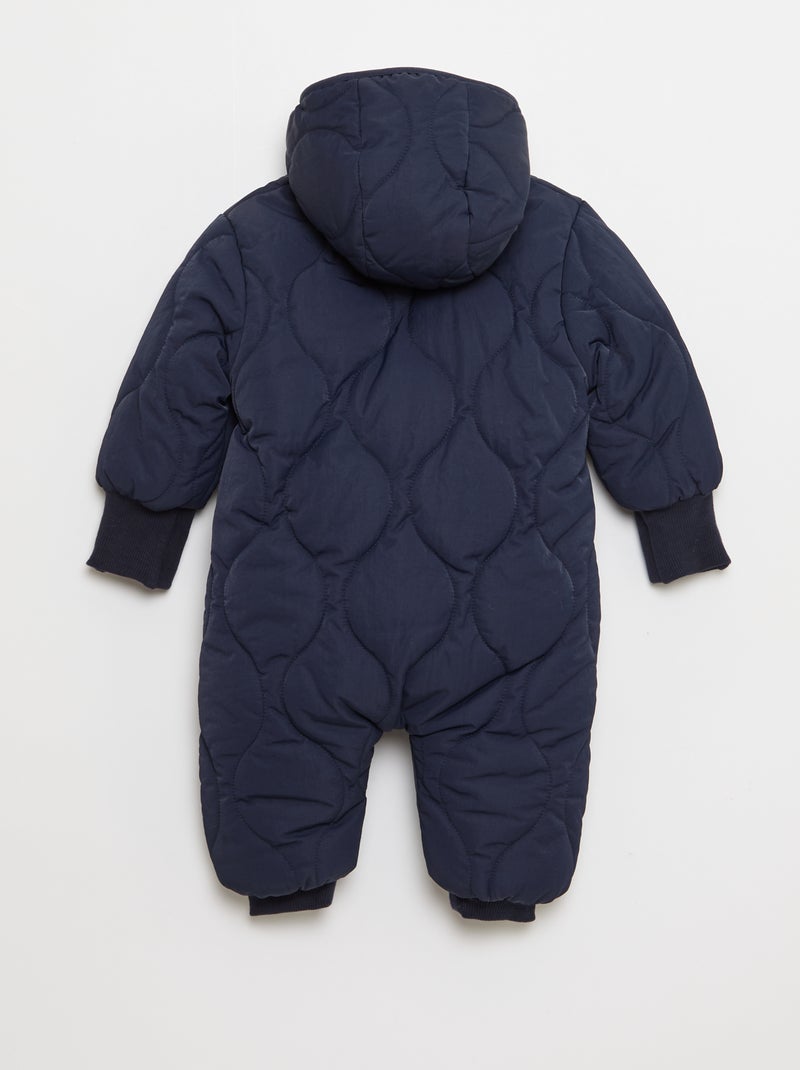 Combipilote sans pieds avec doublure effet moutonné Bleu - Kiabi