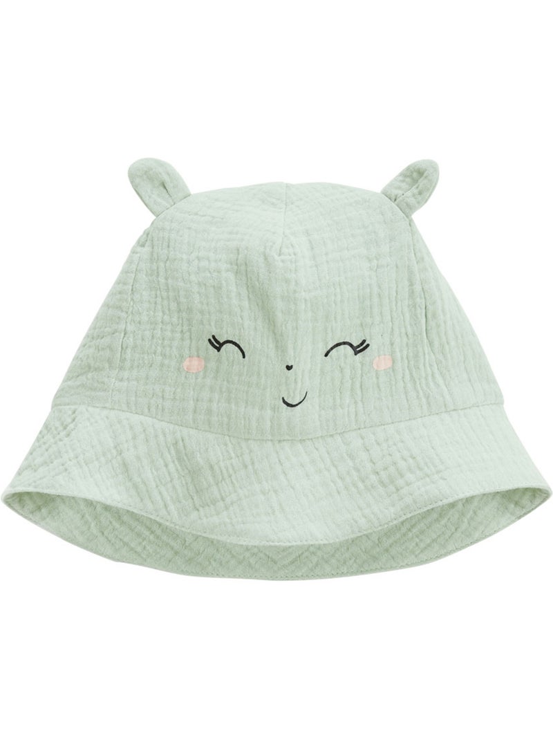 Combishort b?b? + chapeau en gaze de coton Arya Ecru - Kiabi