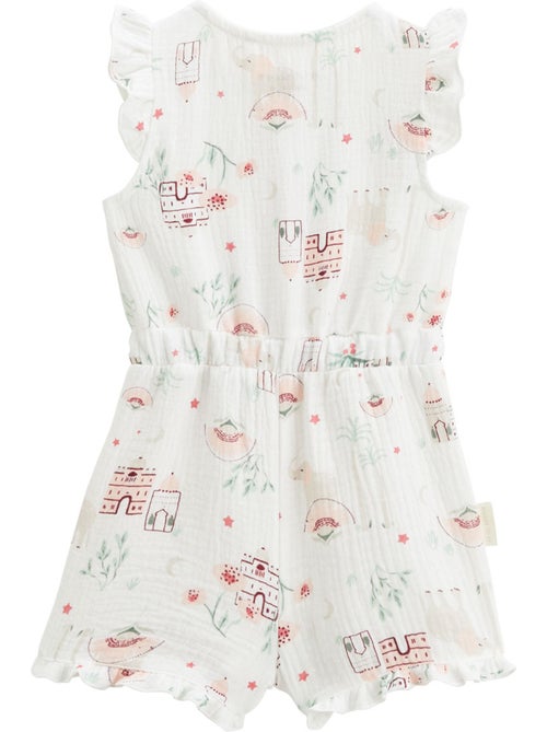 Combishort b?b? + chapeau en gaze de coton Arya - Kiabi