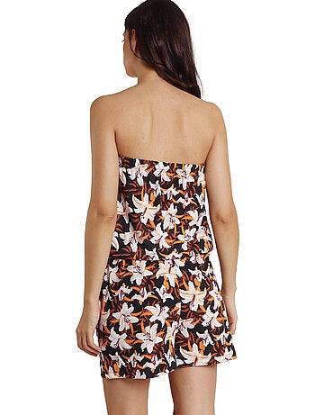 Combishort bustier sunset jungle