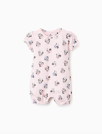 Combishort en coton avec motif minnie