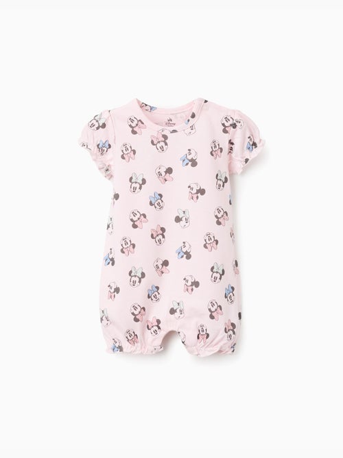 Combishort en coton avec motif Minnie - Kiabi