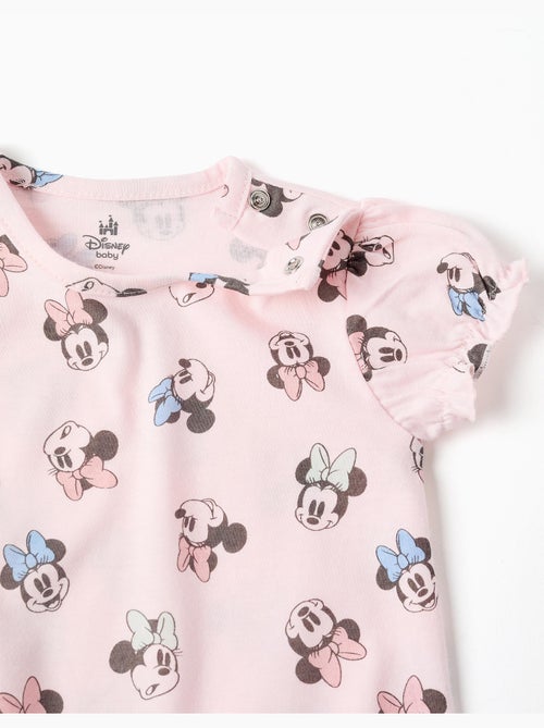 Combishort en coton avec motif Minnie - Kiabi