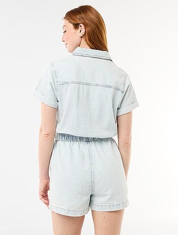 Combishort en denim
