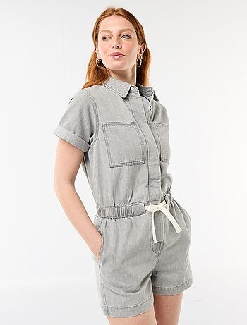 Combishort en denim