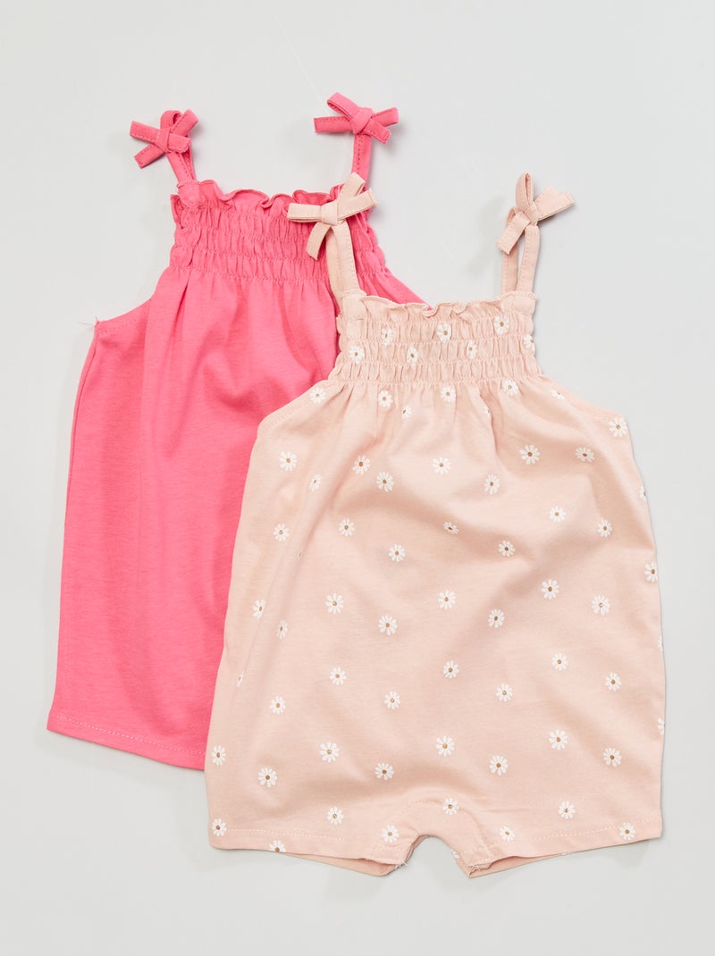 Combishort en jersey - 2 pièces Rose - Kiabi