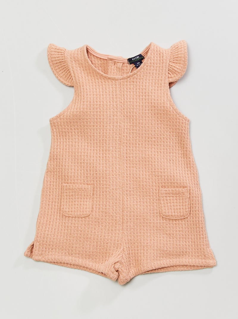 Combishort en nid d'abeille Rose - Kiabi