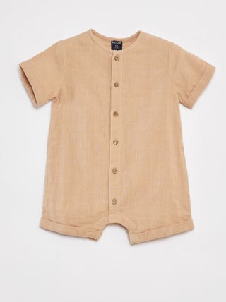 Combishort en voile de coton