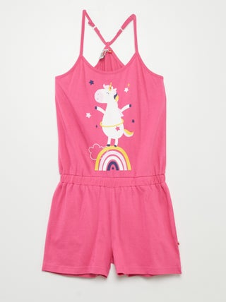 Combishort pyjama 'licorne'