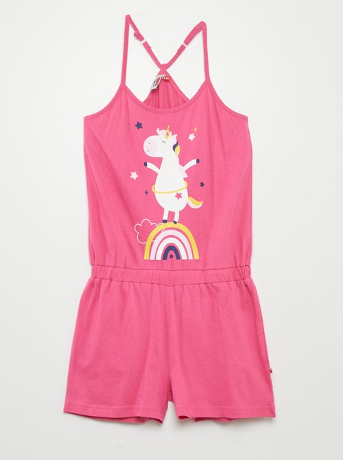 Combishort pyjama 'licorne' - Kiabi