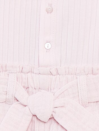 Combishort sans manches avec ceinture à nouer