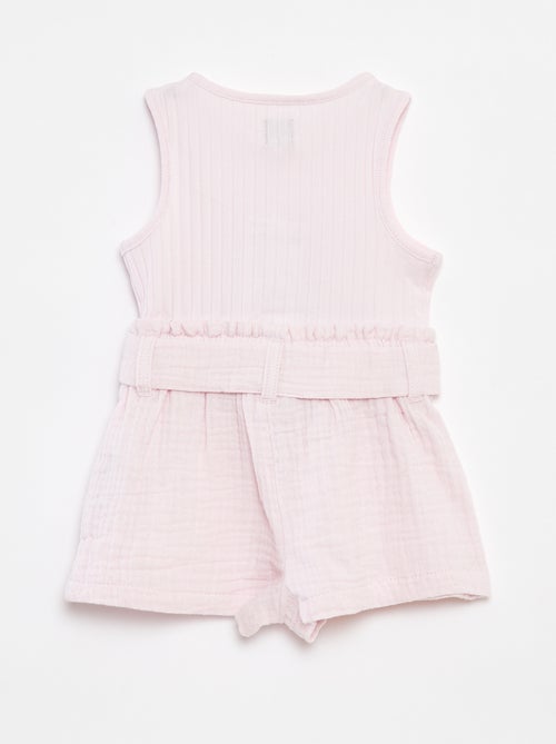 Combishort sans manches avec ceinture à nouer - Kiabi Combishort sans manches avec ceinture à nouer - Kiabi