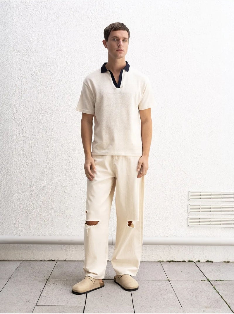 Comfort fit poloshirt giesto Klei-beige - Kiabi
