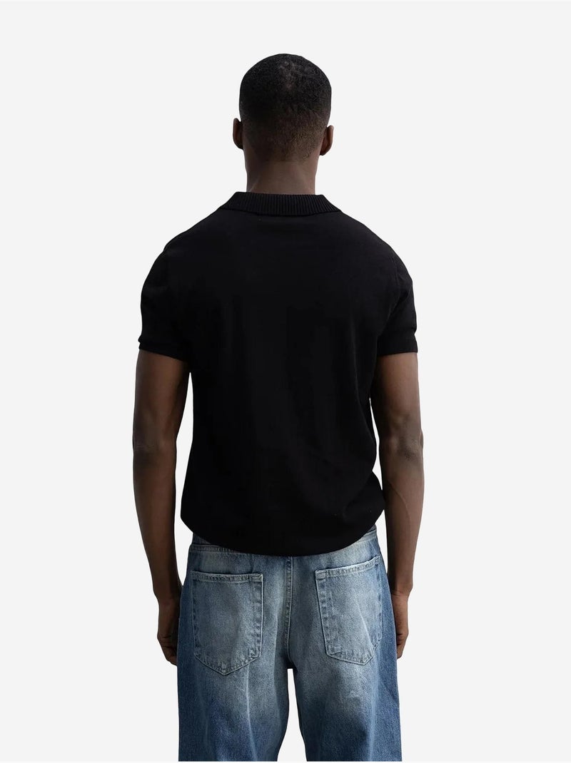 Comfort fit poloshirt giesto Zwart - Kiabi
