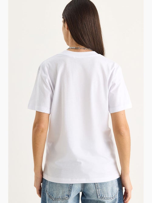 Comfort fit v-hals gekamd katoenen t-shirt lucci - Kiabi