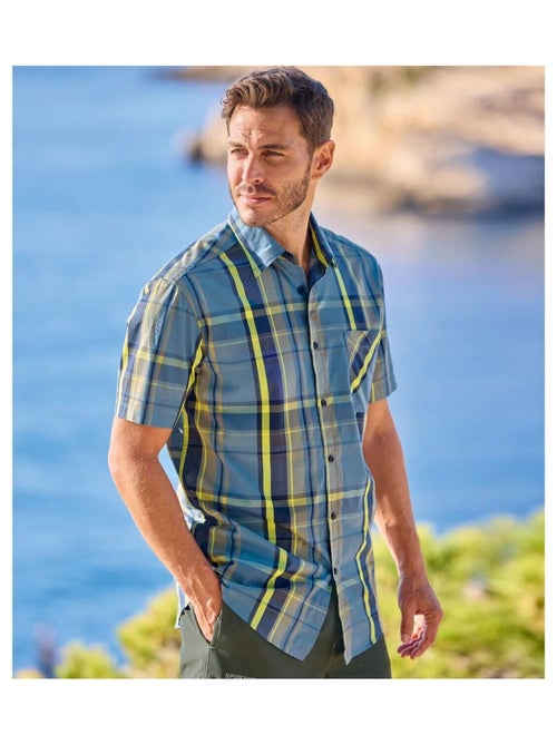 Comfortabel geruit overhemd met stretch - atlas for men - Kiabi