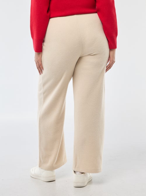 Comfortabele broek van ribstof - Kiabi