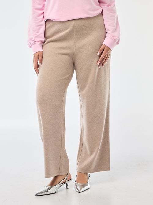 Comfortabele broek van ribstof - Kiabi