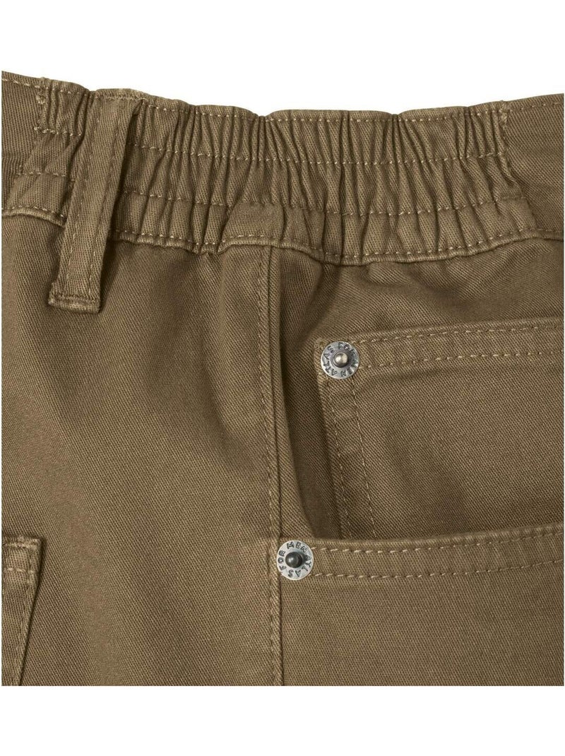 Comfortabele broek van twill - ATLAS FOR MEN Taupe - Kiabi