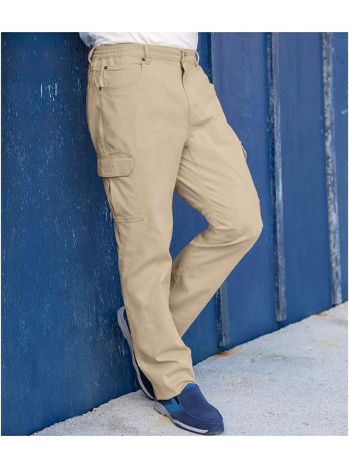 Comfortabele cargobroek van stretch twill - ATLAS FOR MEN - Kiabi Comfortabele cargobroek van stretch twill - ATLAS FOR MEN - Kiabi
