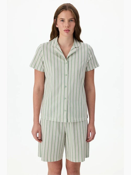 Comfortabele gestreepte pyjamaset met kortemouwen hemd penti - Kiabi Comfortabele gestreepte pyjamaset met kortemouwen hemd penti - Kiabi